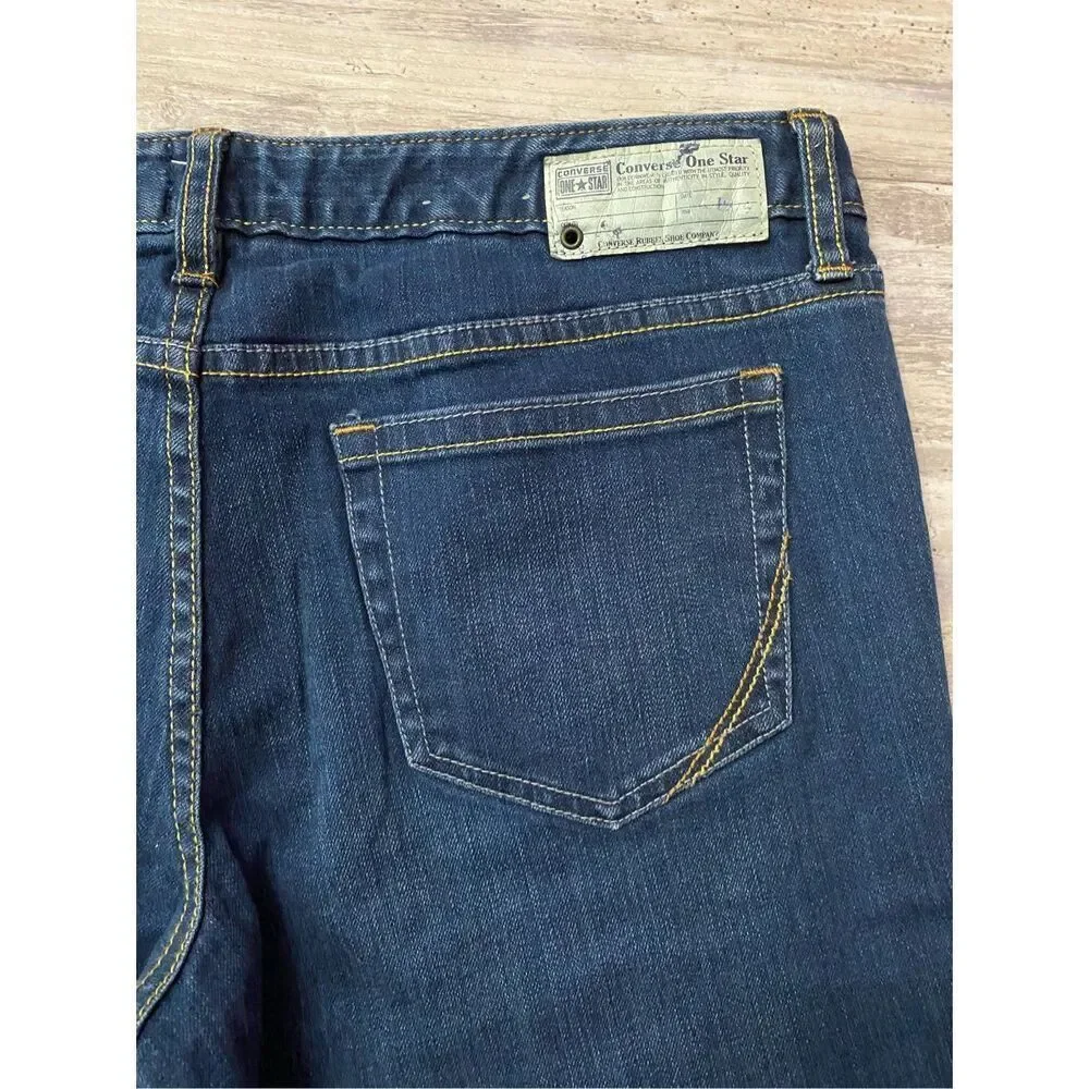 Converse One Star Flared Jeans Dark Wash Women’s Sz 12